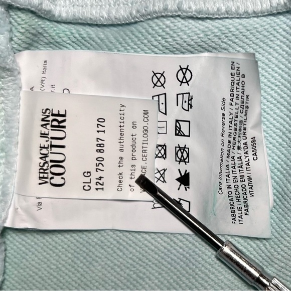 VERSACE JEANS COUTURE hoodie New Size -L - Picture 2 of 3